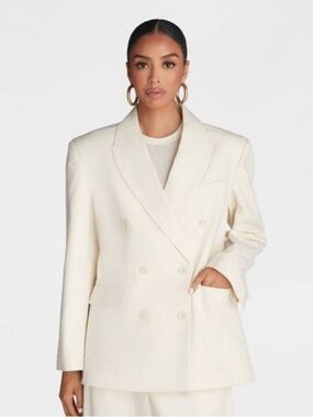 KBB by KAHLANA Women's 'The David Blazer' -Cream